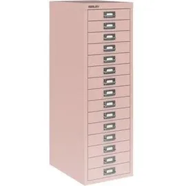 BISLEY MultiDrawer Schubladenschrank 28 x 38 x 86 cm rosa