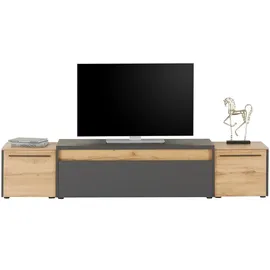 Sconto Light Line 10 TV-Lowboard 223 cm grau Holzwerkstoff