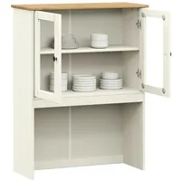 VidaXL Sideboard-Aufsatz VIGO Weiß 78x30x100 cm Massivholz Kiefer