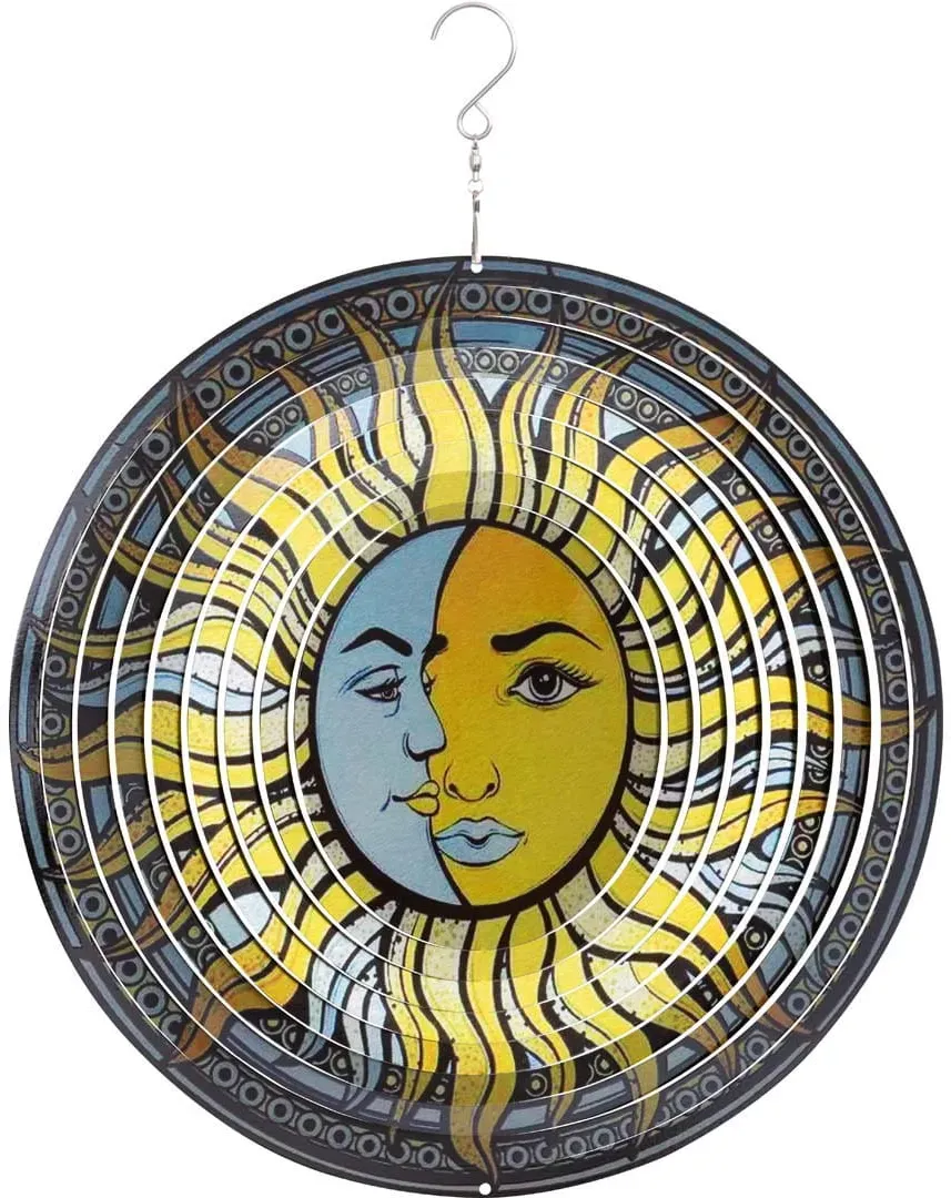 Kinetic Art 3D Sun & Moon Windspiel     