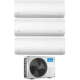 Midea - trial split inverter klimagerät xtreme serie 9+9+12 mit m3o-27nf8 r-32 wi-fi integrated 9000+9000+12000 btu - neu