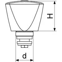 Schlösser Armaturen Js Sanitaer-oberteil M. Dreikant- Haubengriff Blau,dn15,1/2",pol.cr