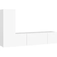 VidaXL 3-tlg. TV-Schrank-Set Weiß Holzwerkstoff