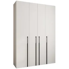 abiks möbel Drehtürenschrank COMO 170 x 245,5 x 50 cm Schwarz/Weiß