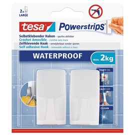 Tesa Powerstrips Waterproof Haken Weiß Inhalt: 2St.