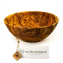 dasolivenholzbrett Salatschüssel Salatschale aus Olivenholz Ø 20 cm