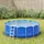 vidaXL Pool-Bodentuch Hellgrau Ø244 cm