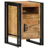 VidaXL Nachttisch 40x40x59 cm Raues Mango-Massivholz