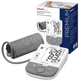 Beurer BM 53 Oberarm-Blutdruckmessgerät, made in Europe, klinisch validiert, Erkennung von Vorhofflimmern (AFib) zur Schlaganfallprävention, mit Risikoindikator, für Armumfänge von 22-42cm, XL-Display