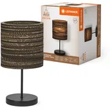 LEDVANCE Tischleuchte Decor Cardboard Cylinder braun aus Wellpappe, E27, 200 mm Durchmesser, Leuchtenschirm aus recyceltem Material, nachhaltig durch austauschbare Lichtquelle, einfache Montage
