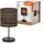 LEDVANCE Tischleuchte Decor Cardboard Cylinder braun aus Wellpappe, E27, 200 mm Durchmesser, Leuchtenschirm aus recyceltem Material, nachhaltig durch austauschbare Lichtquelle, einfache Montage