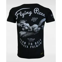 Yakuza Premium T-Shirt Flying Pizza Black XXL