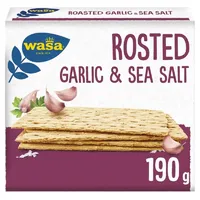 Wasa Tasty Snacks Crisps Roasted Garlic, 190 g