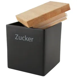 Continenta Vorratsdose Keramik schwarz 10 x 10 x 12,5 cm 0,8 l