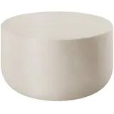 Tectake Runder Couchtisch Weiß Keramik 80 x 39,5 cm