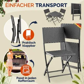 CASARIA Balkonset 3-tlg. Anthrazit/Grau