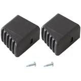 Krause Fußkappen Haushalts-Leiter Schwarz 20 mm x 33 mm