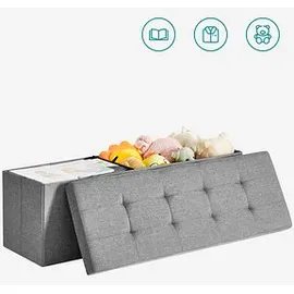 Songmics Sitztruhe LSF77G hellgrau Stoff 110,0 cm