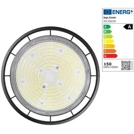 berger + schröter gmbh LED Strahler UFO High Bay Light Aluminium 150 W 6500 K Weißlicht schwarz dimmbar