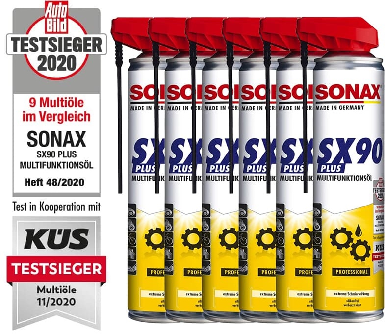 SONAX SX90 PLUS Easy Spray 6x á 400 ml Multifunktionsöl Rostlöser Kontaktspray