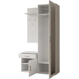 ax living Garderobenschrank AX Living 100 x 180,5 x 35 cm Weiß/Kiefer