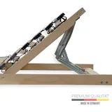 Sleepneo Lattenrost 90x200, Lattenrahmen Buche, 7 Komfortzonen, 28 Latten, Federholzrahmen Made in Germany, Lattenrost Kopfteil verstellbar, bis 150Kg