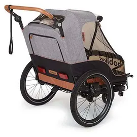 Bobike 2-in-1-Kinderanhänger grau