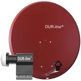 Dur-Line MDA 60 Anthrazit - Digiatale 1 Teilnehmer Satellitenschüssel Komplett-Anlage mit +Ultra Single - LNB [Camping, Astra 19,2°, DVB-S/S2, Full HD, 4K, 3D]