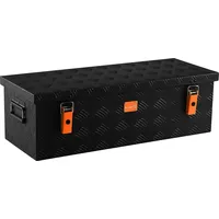 AluBox Werkzeugkiste Riffelblech 60 L Schwarz 82,5x34x25 cm