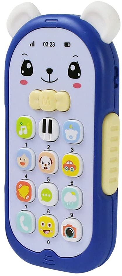 Baby Simulation Handy Lernspielzeug Mobile Phone Musical Toy Tier Form Multifunction Electronik Lernlieder Lichter Blinken Sound Kinderspielzeug Geschenke für Kinder über 3 Jahre alte Bären Ente