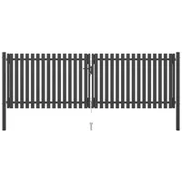 vidaXL Gartentor 400 x 100 cm Anthrazit