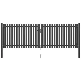 vidaXL Gartentor 400 x 100 cm Anthrazit