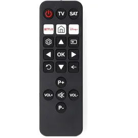 Nedis TVRC23SNBK - Vorprogrammiert - 2 Geräte - Disney + Button/Netflix Button - Infrarot Schwarz