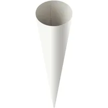 Heyda Schultüte Schultüte Rohling fertig geformte Spitztüte 35cm weiß weiß