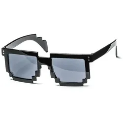 Gadget Master 8-Bit Pixel Party Brille, Pixel-Art, unisex, schwarz