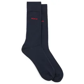 Hugo Herren Socken, mit Label-Detail im 2er-Pack, Dunkelblau, 43-46