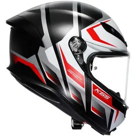AGV K6 S Karve Integralhelm - Matt Schwarz/Weiß/Rot / M