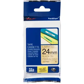 Brother TZe-PR831 Schriftbandkassette, schwarz auf glitzergold, 12mm breit