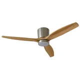 LUCANDE Faipari 26 cm Deckenventilator Nikkel/Holz