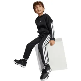 adidas 3 Stripes Essentials Fleece Trainingsanzug Schwarz 110