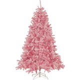 Beliani Künstlicher Weihnachtsbaum 210 cm rosa Farnham