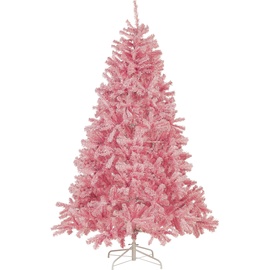 Beliani Künstlicher Weihnachtsbaum 210 cm rosa Farnham