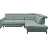 Musterring Ecksofa MR 4615, mit Kopf- und Rückenverstellung, Metallfuß schwarz, Maße 272 x 214 cm grün