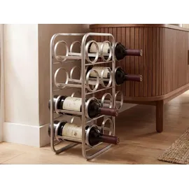 FineBuy Weinregal 34 x 15 x 47 cm Silber