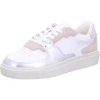 GANT FOOTWEAR Damen JULICE Sneaker, White/Silver/beige, 38 EU