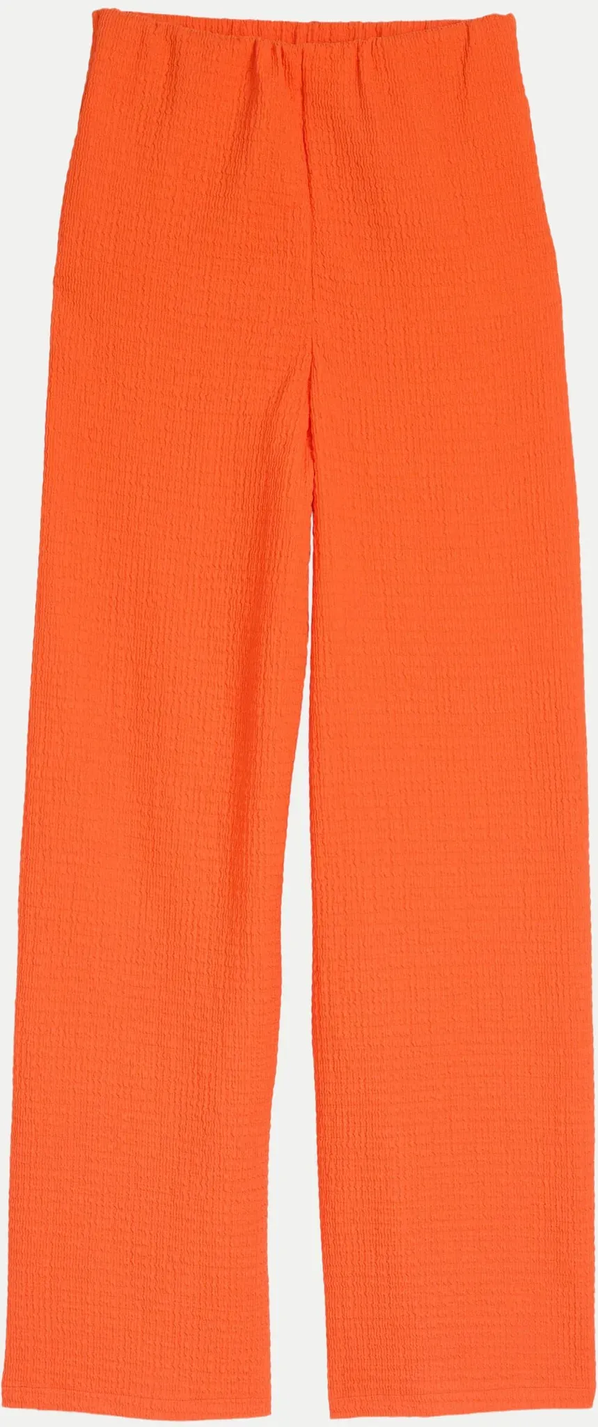 Wide- Leg Hose aus Crinkle Orange M