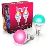 Innr Zigbee E14 Smart Mini Bulb Color, Funktioniert mit Philips Hue*, Alexa, Hey Google (Bridge erforderlich) E14 Tropfen RGB, RB 255 C-2