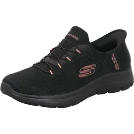 SKECHERS Summits Black Mesh / Black / Rose Gold Trim 39