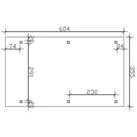 SKANHOLZ Spessart, 355 x 604 cm, mit Rhombus-Blende