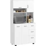 Homcom Küchenbuffet 89 x 39,5 x 168 cm Weiß